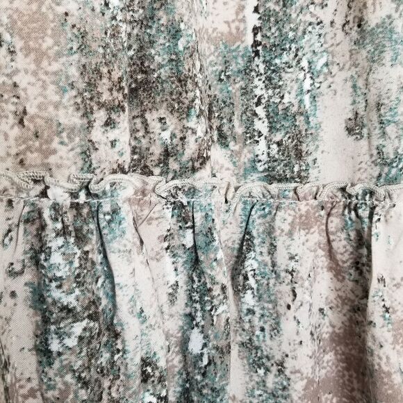 Chico's Midi Camo Calf‎ Boho Tiered Ruffle Skirt - Picture 5 of 13